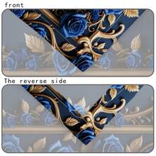 1pc/5pcs/7pcs/30pcs Luxurious Peacock Blue Embroidered Floral Rectangle Tablecloth + Removable Chair Cover Set, 100% Polyester Velvet Tablecloth, Applicable For Home Dining Room, Living Room, Kitchen, House, Hotel Daily Use, Gift, Party Decor 1 Tablecloth + 4 Chair Covers Or 1 Tablecloth + 6 Chair Covers