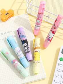 Sanrio 1Pc Creative Press Eraser Hello Anime Kuromi Melody Cinnamoroll Kitty Cartoon Stationery Gift Office School Supplies Back To School School Supplies(Some Parts May Be Random)