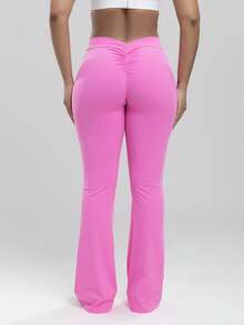One Piece Women's Gym Jersey Trousers Are Suitable For Yoga Sports, Running, And Festivals - Hồng - Xem 2