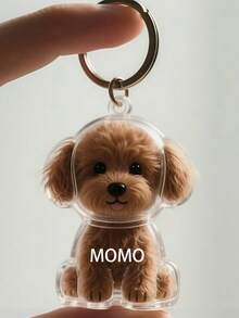 1Pc个性定制猫狗毛宠物收纳盒钥匙扣吊坠包，定制名字文字，猫狗毛收纳胶囊钥匙扣吊坠包系列隐藏式猫狗毛包，留住猫狗带给我们的专属回忆，适合送给家人、朋友、女朋友、爸爸、妈妈、孩子、男朋友、女朋友、她、他