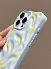 1 pieza Patrón de arruga lindo y de moda, con elemento de amor, protector y de alta calidad, adecuado para iPhone: iPhone13, iPhone13/13pro/13pro Max, iPhone14/14 Pro/14pro Max, iPhone15/15pro/15pro Max, iPhone16/16pro/16pro Max