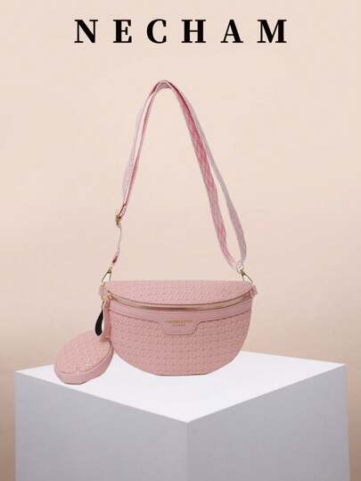 Vintage Rivet & Tassel Diagonal Chest Bag & Waist Bag