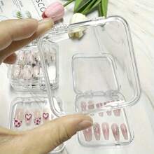 Transparent Nail Art Box Small Nail Piece Storage Box Packaging Box Wearing Nail Box Handmade Wearing Nail Display Box