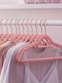 Premium Velvet Hangers 50 Pack Heavy Duty - Non-Slip - Velvet Suit Hangers Light Pink - Rose Gold Swivel Hook, Space Saving Hangera ,Suitable For Home Storage And As A Party/Holiday Gift - 粉色 - 查看 2