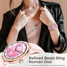 EIGIIS 2025 新款女士智能手表（来电接听），多功能智能手表，具有 100 多种运动模式、音乐播放、天气预报、IP68 防水、手表 DIY 表盘、闹钟、摇一摇拍照，适用于 iOS Android 手机和 ，是送给女性妈妈的最佳礼物 - 彩色 - 查看 4