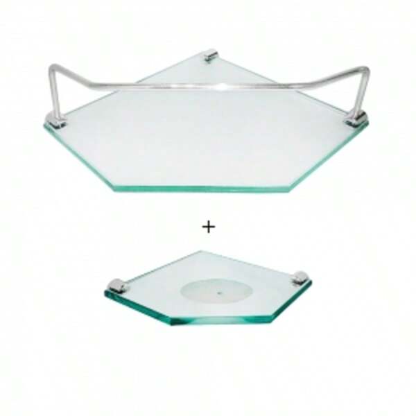 Combo 1 Porta Shampoo 21x21cm + 1 saboneteira incolor sextavado