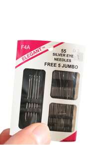 1 Pc Assorted Size Asymmetrical Shaped Sewing Needle Set, Stainless Steel Hand Sewing Needles For Beginner, Embroidery And Crafting Enthusiasts, (Random Color/Design)