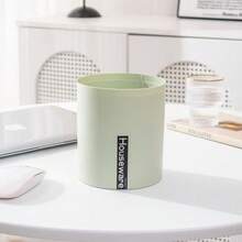 1 pieza Basurero de escritorio con tapa abatible, Papelera de almacenamiento para oficina, Apto para baño, cocina, bote de basura del inodoro