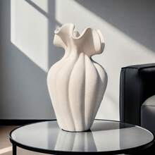 1 pièce Un beau vase en céramique d'une hauteur de 20 centimètres, de petite taille, adapté pour un placement sur le bureau, convenant aux fleurs séchées et fraîches, avec un design de surface givrée rugueux, à la mode et novateur, avec un style moderne, convenant aux jeunes, aux personnes d'âge moyen et aux jeunes