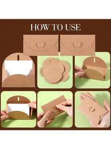 50 zestawów Mini Kopert z Pustymi Kartkami, Zestaw Kopert z Papieru Kraft, Na Karty Podarunkowe, Upominki Na Przyjęcie Weselne, Kartki Z Pozdrowieniami, Wizytówki Pocztowe, Artykuły Na Przyjęcie Ukończenia Szkoły, Koperta Z Podziękowaniem - Wielokolorowe - Zobacz 8