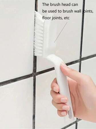 1 pezzo Set di spazzole per la pulizia del bagno, include una spazzola piccola per gli angoli delle piastrelle, senza angoli morti, ottimo per pulire pavimenti e fughe del bagno