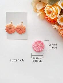 Cortadores de arcilla polimérica con diseño de flores sencillas, adecuados para hacer joyas como broches y colgantes, herramientas para pendientes de arcilla polimérica