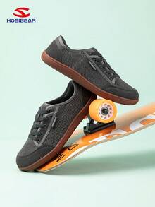 HOBIBEAR Women's Casual Sneakers, Fashionable Minimalist Breathable Lace-Up Wide Toe Athletic Shoes For Daily Wear & Workout - Gray Brown - View 3