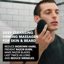 FOREO Luna 3 Men Silicone Facial Cleansing And Firming Massage Brush For Skin And Beard Shave Prep UltraHygienic 16 Intensities 650 Uses USB Charge AppConnected Waterproof 2Year Warranty - Men - View 2