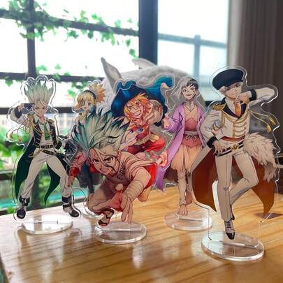 アニメ Dr.STONE 15cm アニメ展示品 石神史矩 大樹翁 小川ユズリハ 琥珀 かわいいエクスクイジットDr.sTONE 石神史矩アクリルスタンド - サイエンスリバイバルアニメの装飾クリエイティブな友人へのギフト