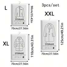 1set/5PCS Vacuum Storage Bags Foldable Waterproof Storage Bag For Mold/Moisture/Insect Proof Clothing Protection & 80% Space Saving Bedroom Accessories & Christmas Decorations Organizer Travel-Ready Vacuum Bags For Skirts, Down Jackets, Quilts Dorm Essentials & Family Storage Must-Haves