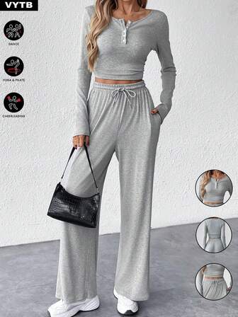 2件套性感运动时尚修身运动服、休闲裤套装