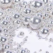 85克/3盎司蛋糕装饰带圆珠，生日蛋糕装饰挂饰，饼干装饰，纸杯蛋糕，甜甜圈，棒棒糖撒点，适用场景生日派对，婚宴，节日派对，甜点装饰 - 彩色 - 查看 26