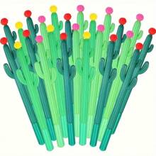 4 stylos-gel à prise douce, stylos créatifs en forme de cactus avec un haut en forme de fleur, articles de papeterie amusants pour l'école, le bureau et la maison - idées de petits cadeaux parfaits, fournitures scolaires, cadeaux pour enseignants, (couleurs aléatoires)
