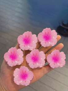 Hair Clips Claw Clips 6Pcs Mini College Style Hair Clip: Mini Small Petal-Shaped Hair Clip For Curls. Hawaiian Hair Clip For Thick Hair. 1.57 Inches Long. Perfect For A Lady's Sweet Style For Daily Commuting, Dates, Parties, Weddings, Fashionable Beach Hair Accessories, Back-To-School Season, A Perfect Gift For Your Female Friends!!, School Stuff, College Autumn Accessories Flower Hair Claw Fall Winter For Vacation Outfits Woman - Coneflower - View 13