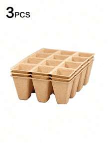 Seed Starter Tray Kit, Plant Seedling Germination Tray Set - Brown - View 10