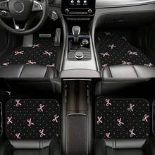 4pcs Crystal Velvet Car Floor Mats, Full Coverage Colorful Printed, Suitable For Most Car Models, Soft And Durable Floor Protection, Universal Car Interior Lining Mats