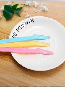 New Eyebrow Shaping Knife Set: Safety Macro Eyebrow Shaping Knife, Straight Handle Eyebrow Shaving Knife, Hair Shaving Knife, Student Eyebrow Scissors, Eyebrow Shaping Tools