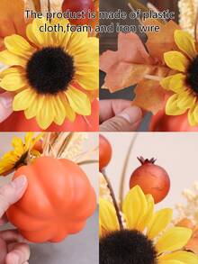 1 件 7.8 英寸（高）仿真南瓜秋季家居客厅卧室感恩节丰收节万圣节派对桌面装饰家居装饰万圣节装饰秋季装饰房间装饰秋季装饰