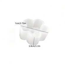 1/2件装樱花树脂浇铸硅胶模具，樱花蜡烛模具，适用于DIY手工制作、DIY蜡烛制作，花瓣硅胶模具，肥皂，粘土，软硅胶材质，可用于制作情人节礼物、母亲节礼物、生日礼物、蜡烛花束、树脂和聚合物粘土工艺品以及DIY装饰品，也适用于婚礼、毕业典礼、派对、节日和家居装饰，精致的花卉设计 - 白色2 - 查看 3