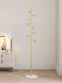 1pc Marble Baseball Jersey Hanger, Marble Floor-Standing Coat Rack, Luxury Cream Color Clothes Rack, Bedroom Floor Coat Hanger, Small Freestanding Garment Organizer, Creative Minimalist Coat Rack