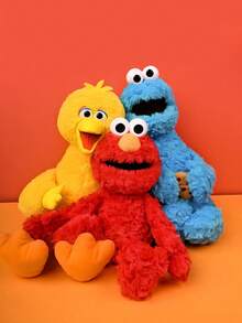 Hasbro 芝麻街艾摩毛绒玩具 16.9 英寸 - 超柔软毛绒动物，可爱的儿童收藏礼物，圣诞节生日礼物 - 黃色 - 查看 4