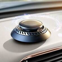 2pcs Solar Car Air Freshener DIY Ential Oils UFO SolarPowered Auto Rotary Diffuser Natural French Fragrance Cologne Ocean Two Oils Aluminum Alloy Dashboard Aromatherapy Freshener - 鋁合金 - 查看 1