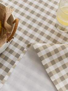 1 Peça Toalha de Mesa Retangular Xadrez, Toalha de Mesa Quadriculada em Estilo Fazenda Minimalista, Adequada para Piquenique na Primavera/Verão, Cozinha, Jantar, Restaurante, Festa de Feriado, Decoração de Mesa, Decoração de Outono, Decoração de Sala