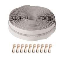 1 Set, 3# Nylon Zippers (450cm/177 Inch/5 Yards) With 10 Zipper Pulls, Suitable For Home Sewing DIY Replacement