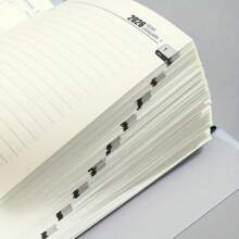 1 Pack 2026 A5 English Version Planner Refill - 180 Sheets (360 Pages), Daily Planning Pages, Hourly Schedule, Time Management Notes, Suitable For 2025-2026, Minimalist Design, Durable Paper