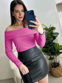 Women's  Long Sleeve Top - Baby Pink - View 2