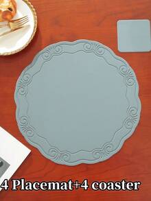 8/12pcs Hotel/Restaurant Placemats/Coasters Set, High-End Tablemats, Easy To Clean, Multi-Color Heat-Resistant Pads To Protect Tabletop, Suitable For Weddings, Parties, Home, Hotel, Kitchen, Festive Decoration