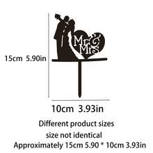 25 Estilos de Decoração de Bolo de Noiva e Noivo Preto, Decoração de Bolo de Chá de Panela, Decoração de Bolo de Despedida de Solteiro, Topo de Bolo de Pedido de Casamento (Preto Clássico Dupla Face)