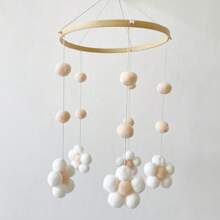 1 Stück Nordische Haarball Blumen Windspiel Bettglocke Baby Zimmer Kinderzimmer Kinderkleidung Laden Windspiel Dekoration