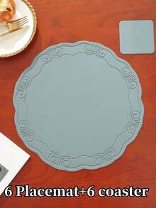 8/12pcs Hotel/Restaurant Placemats/Coasters Set, High-End Tablemats, Easy To Clean, Multi-Color Heat-Resistant Pads To Protect Tabletop, Suitable For Weddings, Parties, Home, Hotel, Kitchen, Festive Decoration