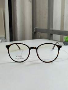 Women's Clip-On 2 In 1 Round Small Size Polarized Lens Eyeglasses Frame PZ948 - Chocolate Brown - View 5