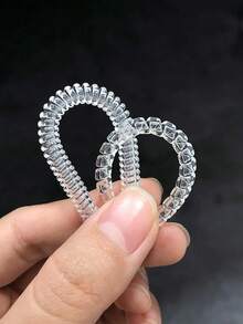 1pc Ring Size Adjuster, Available In Two Colors Of Gold And Silver, Suitable For Loose Ring Jewelry Size Adjuster Spindle, Used For Making Jewelry Guard Rings, Washers, Size Adjusters, Assemblers, Spiral Silicone Fastener Sets With Protective Sleeves - Flexible Invisible Spiral Fasteners, Suitable For Loose Rings, Ring Adjusters Without Power Supply, Transparent Ring Sizing Accessory Kit - Clear - View 4