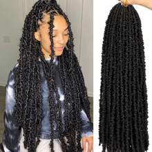 Karida 长款编织假发，复古蝴蝶辫合成假发，女神编织假发，柔软编织假发，女士卷发合成假发