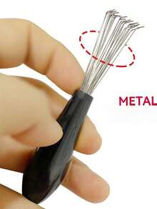 1 件装头发清洁刷，嵌入式美容工具，用于毛刷维护，专业毛刷配件，头发造型套装，美发工具套装，学校用品 - 黑色 - 查看 1