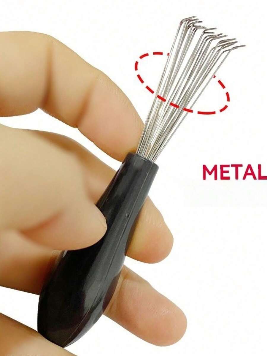 1 件装头发清洁刷，嵌入式美容工具，用于毛刷维护，专业毛刷配件，头发造型套装，美发工具套装，学校用品 - 黑色 - 查看 1