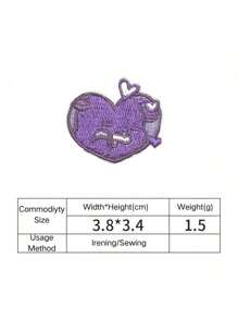 Sanrio 9pcs Sanrio Heart-Shaped Applique Patch Set, Featuring Hello Kitty And Friends Embroidery Iron-On For Jackets, Jeans, Dresses, Backpacks, And Hats - Anime Themed Decorative Patches