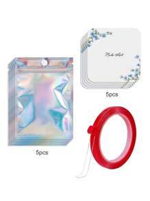 Beautizon Nailartlab 11Pcs/20Pcs/21Pcs/41Pcs Nail Display Storage Tool Set, Laser Shining Colorful Self Sealing Bag, Nail Color Card Adhesive, Nail Color Card Double Sided Adhesive, Nail Background Cardboard, Suitable For Nail Salon Tool Set Supplies