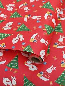 1 张 5 米/10 米大卷圣诞包装纸，牛皮纸