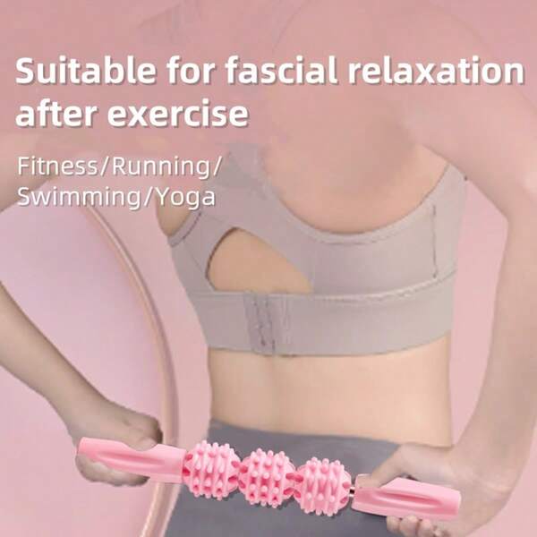 Yoga Massage Roller Stick, Suitable For Post-Workout Muscle Relaxation And Stretching, Applicable For Yoga, Running, Fitness