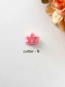 Autumn Mini Leaf Shaped Soft Clay Cutter, Suitable For Thanksgiving, Leaf Pattern Embossing Mold, Soft Clay Earring Cutter, Soft Clay Earring Stamp Making Tool, Soft Clay Jewelry Making Set, Soft Clay Earring Mold - Pink - View 13